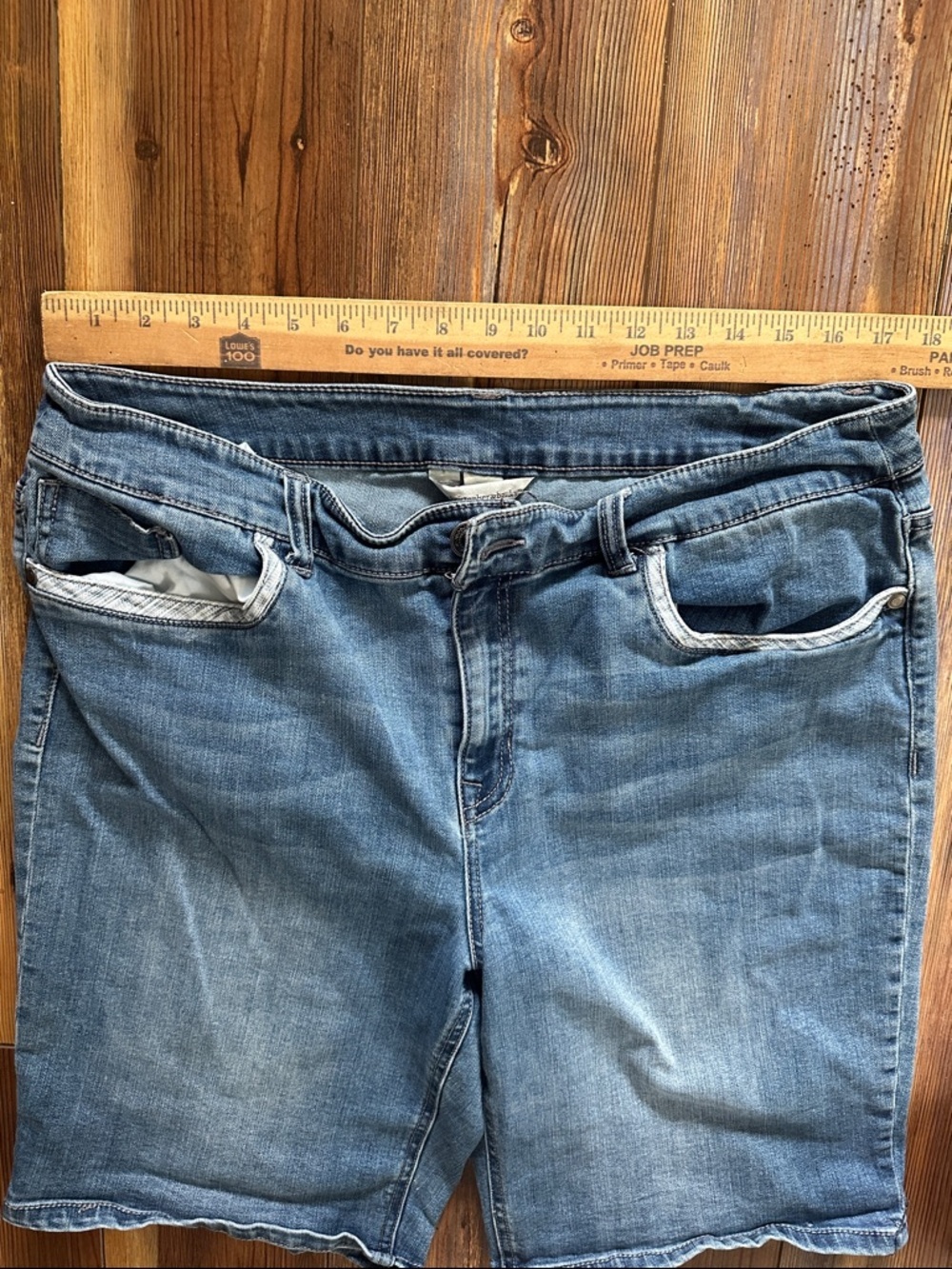 Christopher & Banks Light Blue Denim Jean Shorts 16 Short - Picture 3 of 7